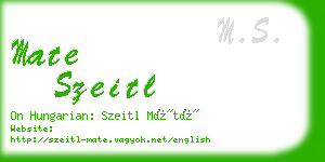 mate szeitl business card